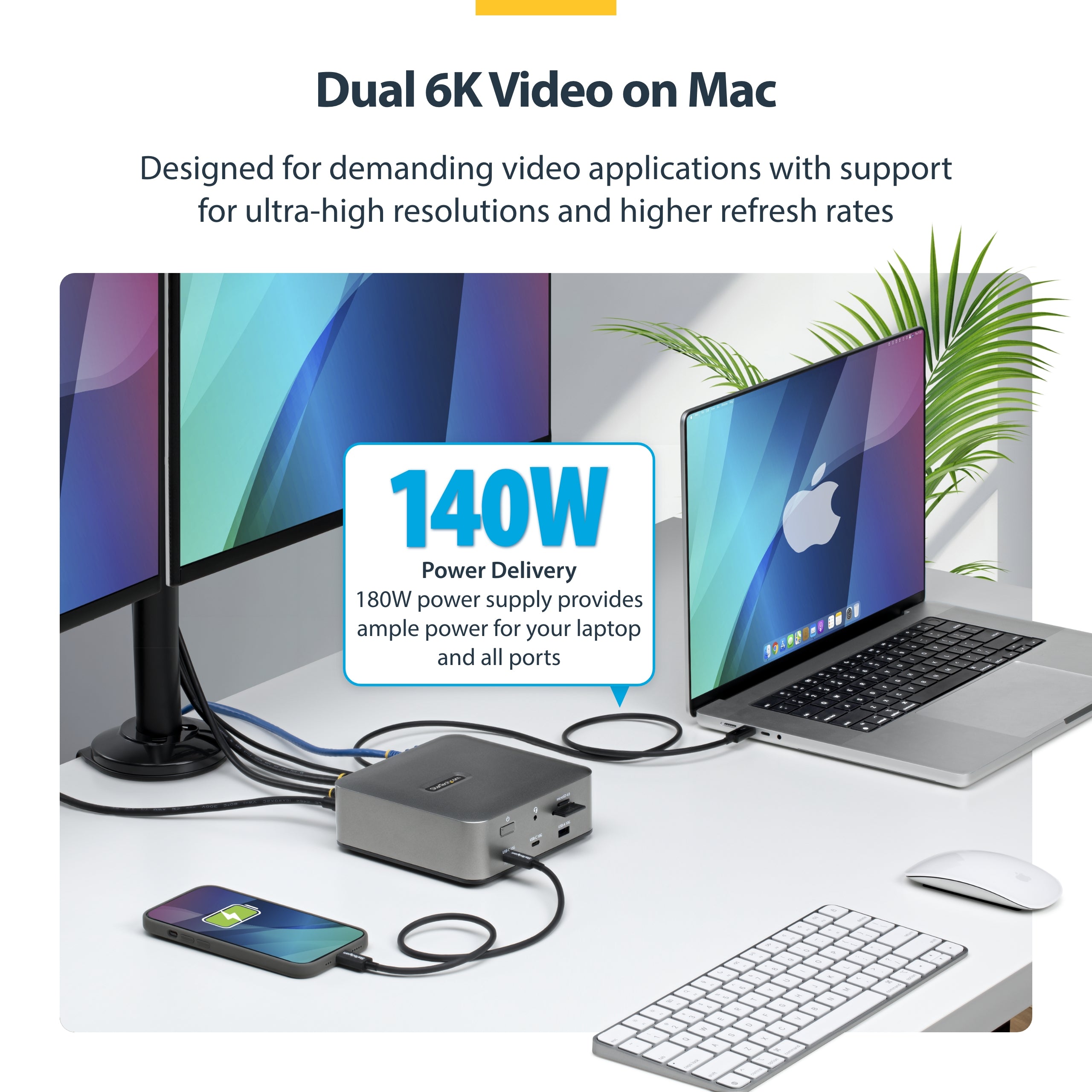 StarTech.com 215N-TB5USB4DOCK station d'accueil Avec fil Thunderbolt 5 Gris - Image 7