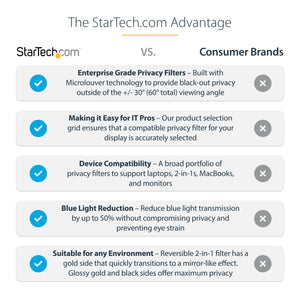 StarTech.com 2469G-PRIVACY-SCREEN filtre anti-reflets pour écran et filtre de confidentialité 61 cm (24") Moniteur Filtre de confidentialité sans bords pour ordinateur - Image 15