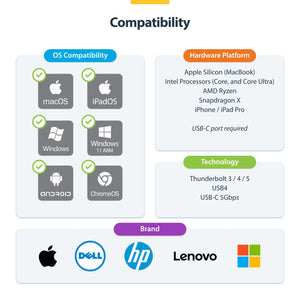 StarTech.com DKT30CHSDPD1 station d'accueil Avec fil USB 3.2 Gen 1 (3.1 Gen 1) Type-C Noir, Gris - Image 11