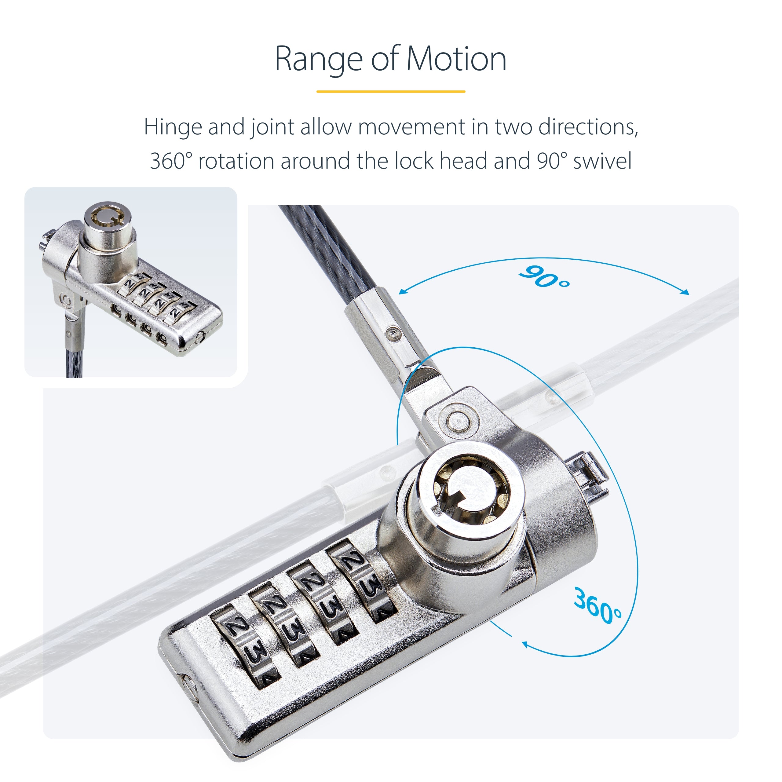 StarTech.com DUALKA10-LAPTOP-LOCK câble antivol Noir, Acier - Image 13