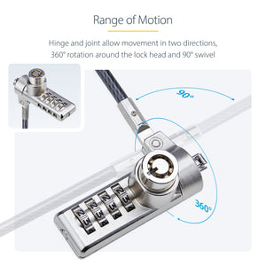 StarTech.com DUALKA10-LAPTOP-LOCK câble antivol Noir, Acier - Image 13