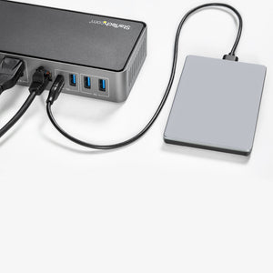 StarTech.com DK31C3HDPD station d'accueil Avec fil USB 3.2 Gen 2 (3.1 Gen 2) Type-C Noir, Gris - Image 10