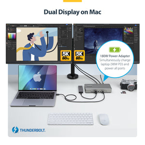 StarTech.com 132N-TB4USB4DOCK station d'accueil Avec fil Thunderbolt 4 Gris - Image 22
