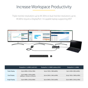 StarTech.com DK31C2DHSPD station d'accueil Avec fil USB 3.2 Gen 2 (3.1 Gen 2) Type-C Noir, Gris - Image 10