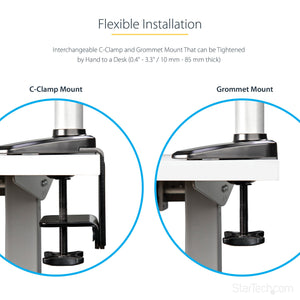 StarTech.com ARMUNONB1 Support de livres Laptop et bras pour écran Noir - Image 14