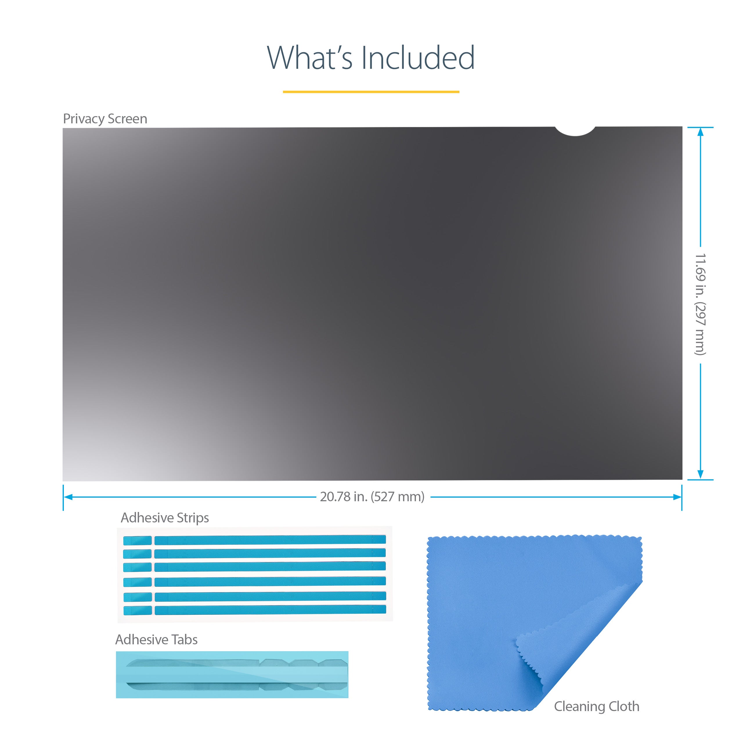 StarTech.com PRIVACY-SCREEN-238M filtre anti-reflets pour écran et filtre de confidentialité 60,5 cm (23.8") Moniteur Filtre de confidentialité sans bords pour ordinateur - Image 15
