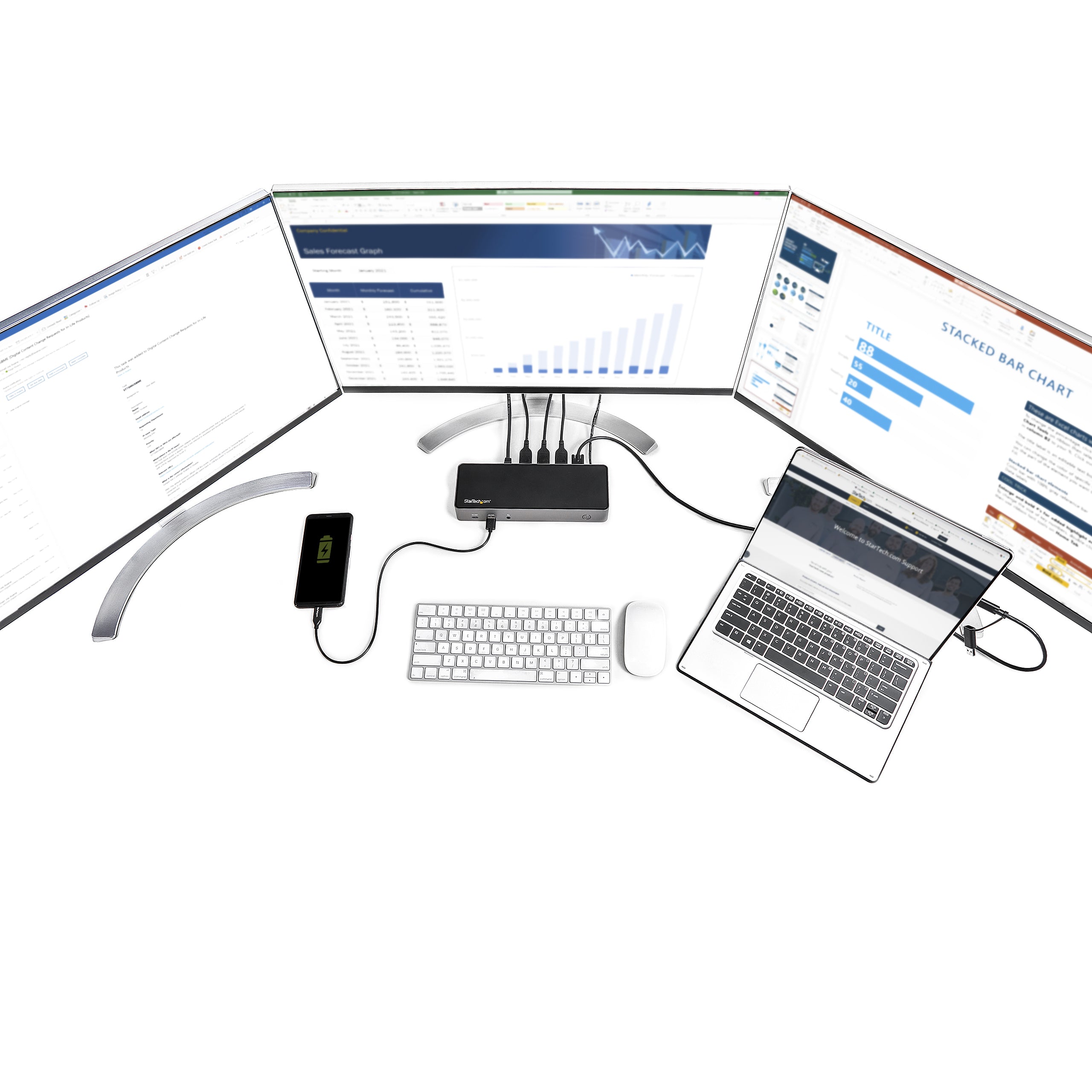 StarTech.com DK31C3HDPD station d'accueil Avec fil USB 3.2 Gen 2 (3.1 Gen 2) Type-C Noir, Gris - Image 15