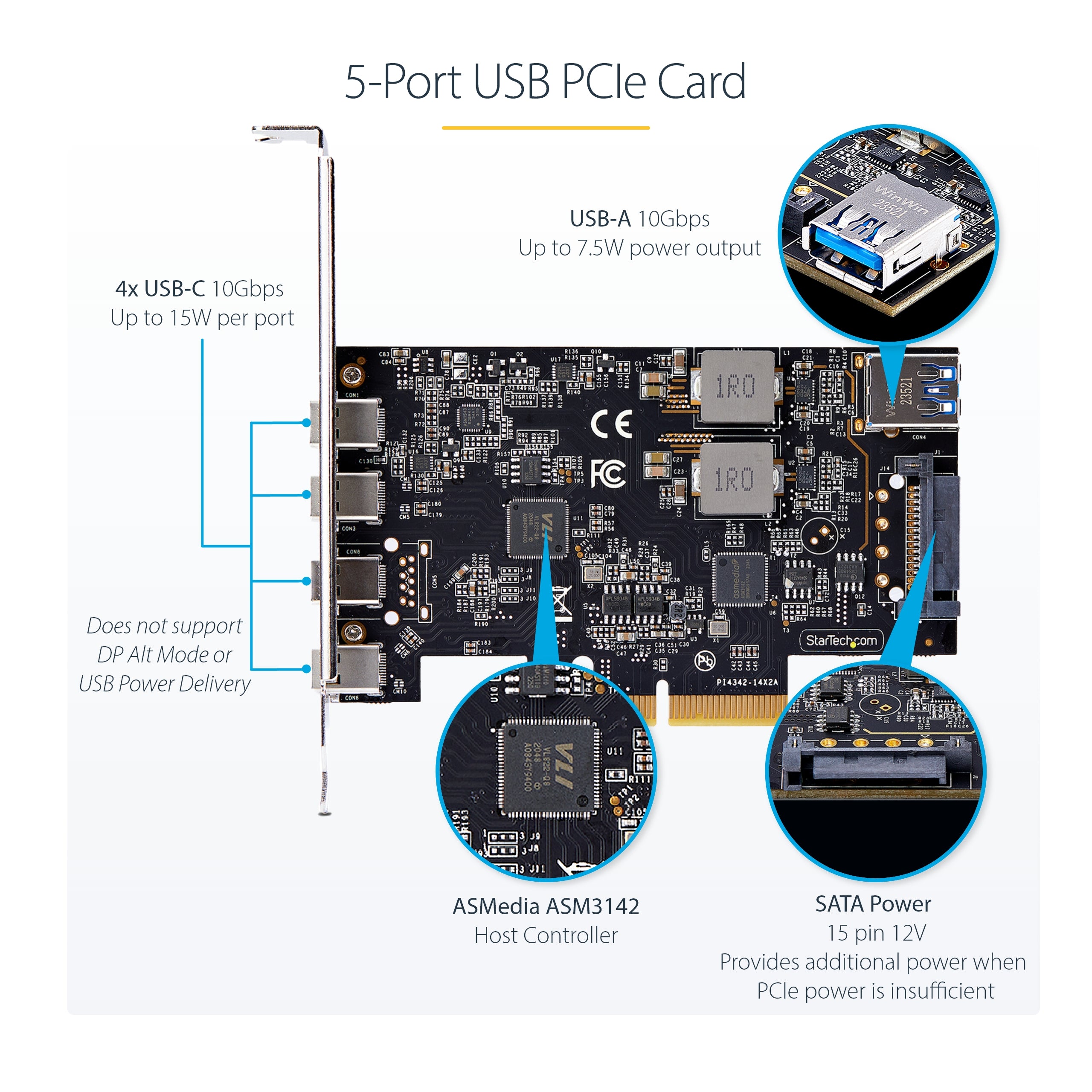 StarTech.com PS4C3IA3-USB-C-CARD carte et adaptateur d'interfaces USB Type-C - Image 10
