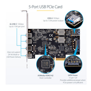 StarTech.com PS4C3IA3-USB-C-CARD carte et adaptateur d'interfaces USB Type-C - Image 10
