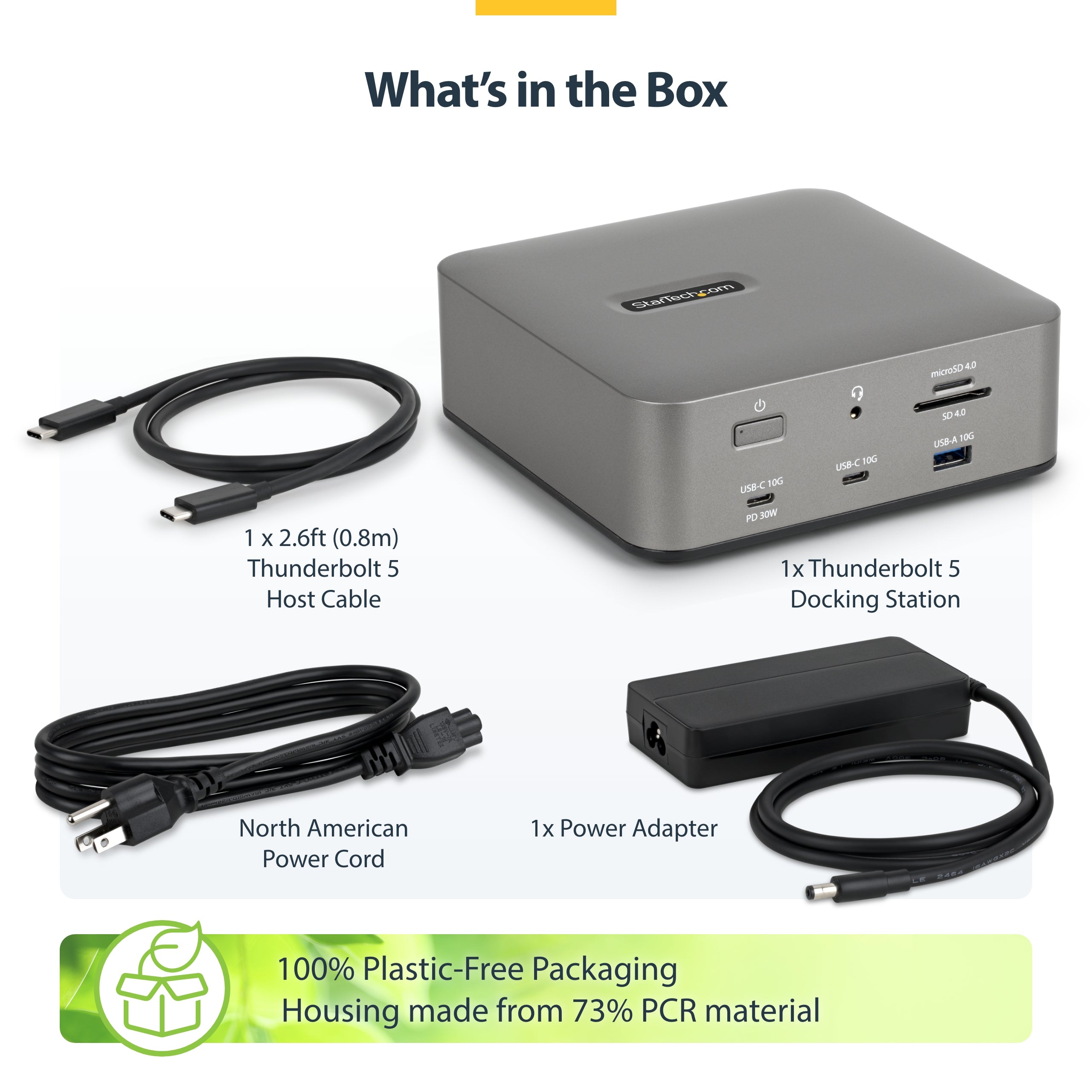 StarTech.com 215N-TB5USB4DOCK station d'accueil Avec fil Thunderbolt 5 Gris - Image 13