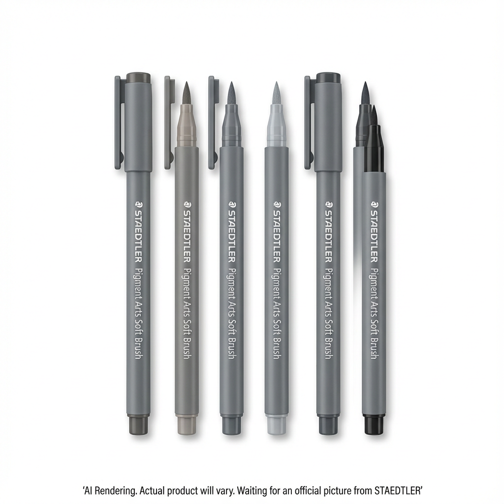 Pigment arts Couleurs Grises Pinceau Doux