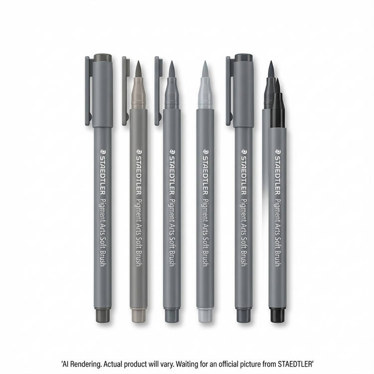 Pigment arts Couleurs Grises Pinceau Doux