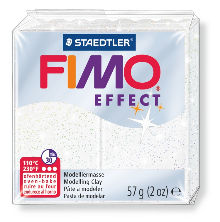 Pâte à modeler Fimo Effet Blanc Pailleté 57g (2 oz)