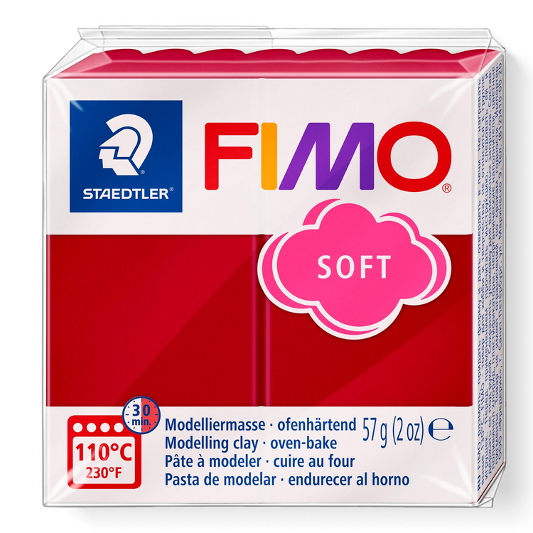Pâte à modeler Fimo Soft Rouge Cerise 57g (2 oz)