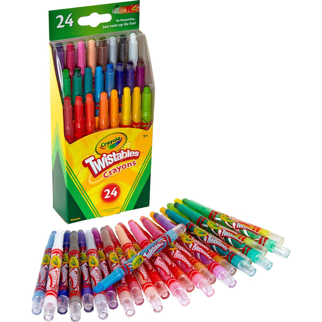 24 Mini-Crayons Torsadables