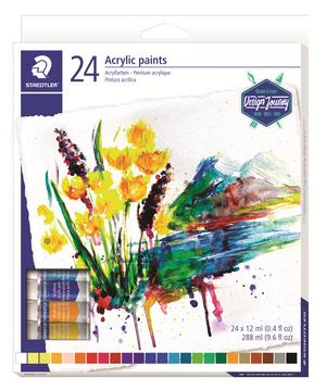 8500-C24-02 STAEDTLER-Mars Limited PEINTURE ACRYLIQUE TUBES 12ml*