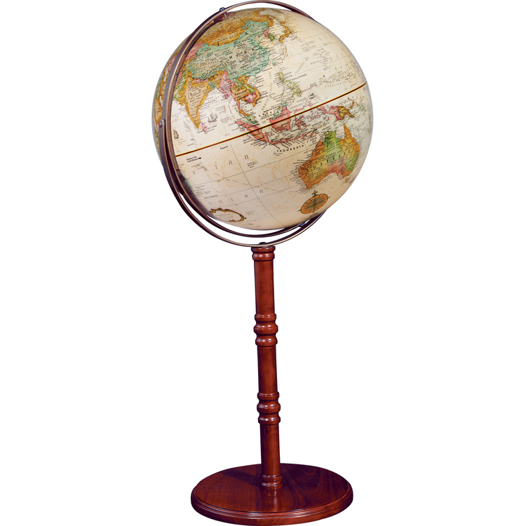 Globe terrestre Commander II, diamètre 16"/40,5 cm, fonds marins antiques (français)