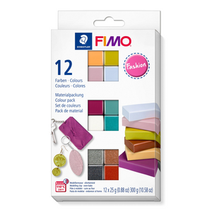 Kit Pâte à Modeler Fimo Soft Couleurs Mode Lot de 12 Couleurs