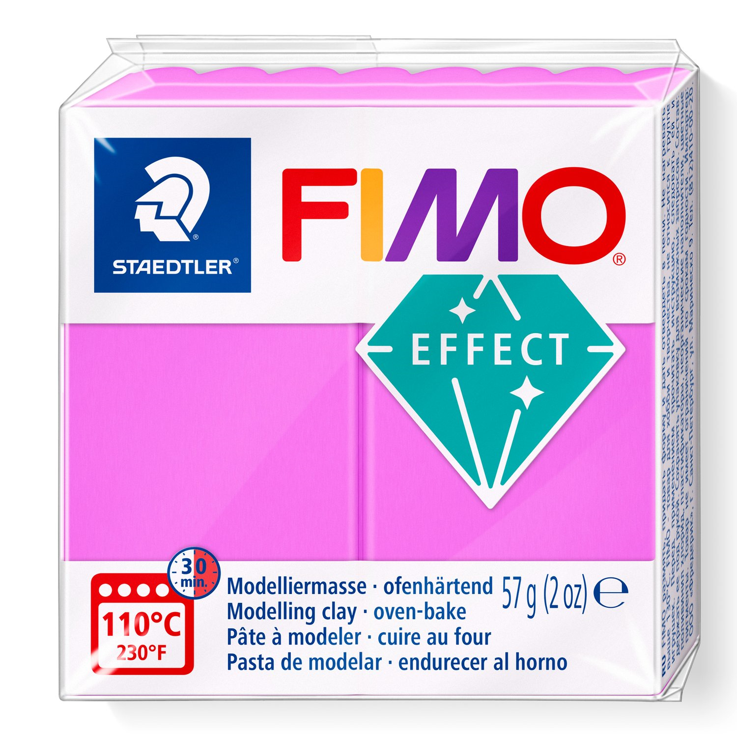Pâte à modeler Fimo Effect Néon Violet 57g (2 oz)
