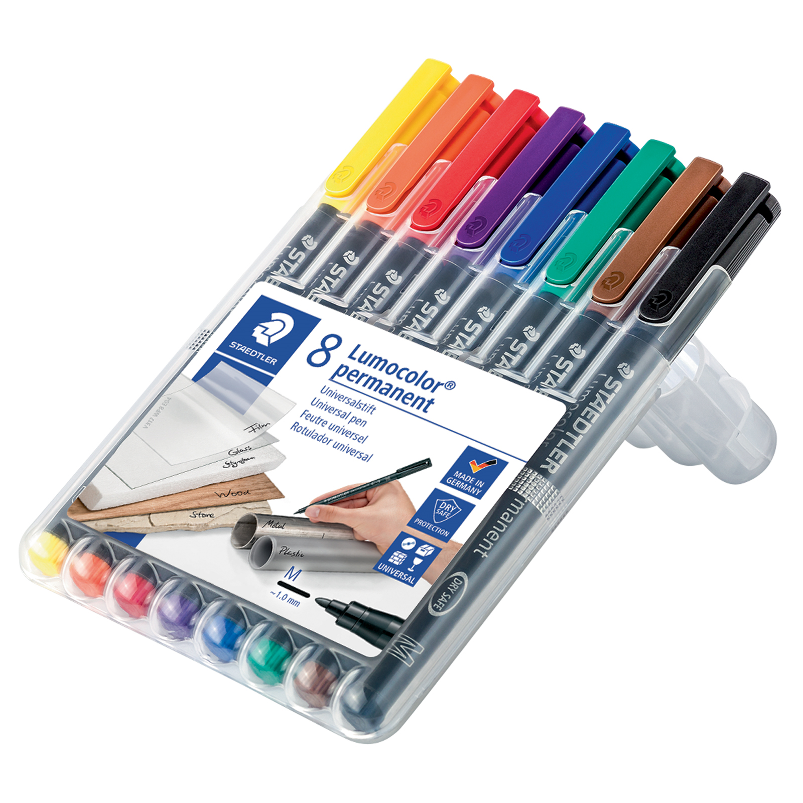 317-WP8 STAEDTLER-Mars Marqueur Édition Limitée Lumocolor Permanent Médium sous carte