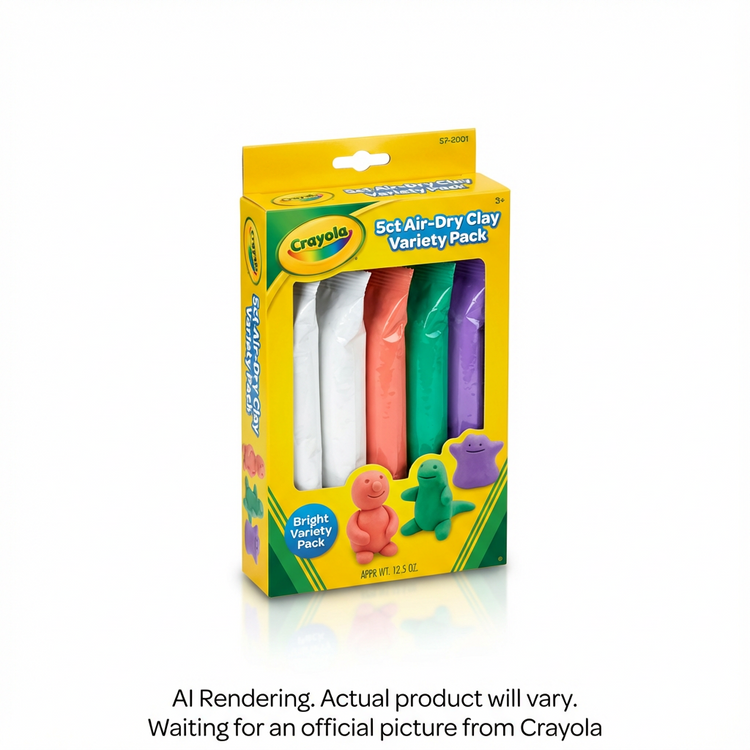 Lot de 5 pâtes à modeler séchant à l'air – Assortiment