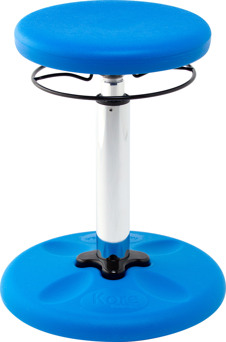 Tabouret oscillant ajustable Kore 42-61 cm, Bleu
