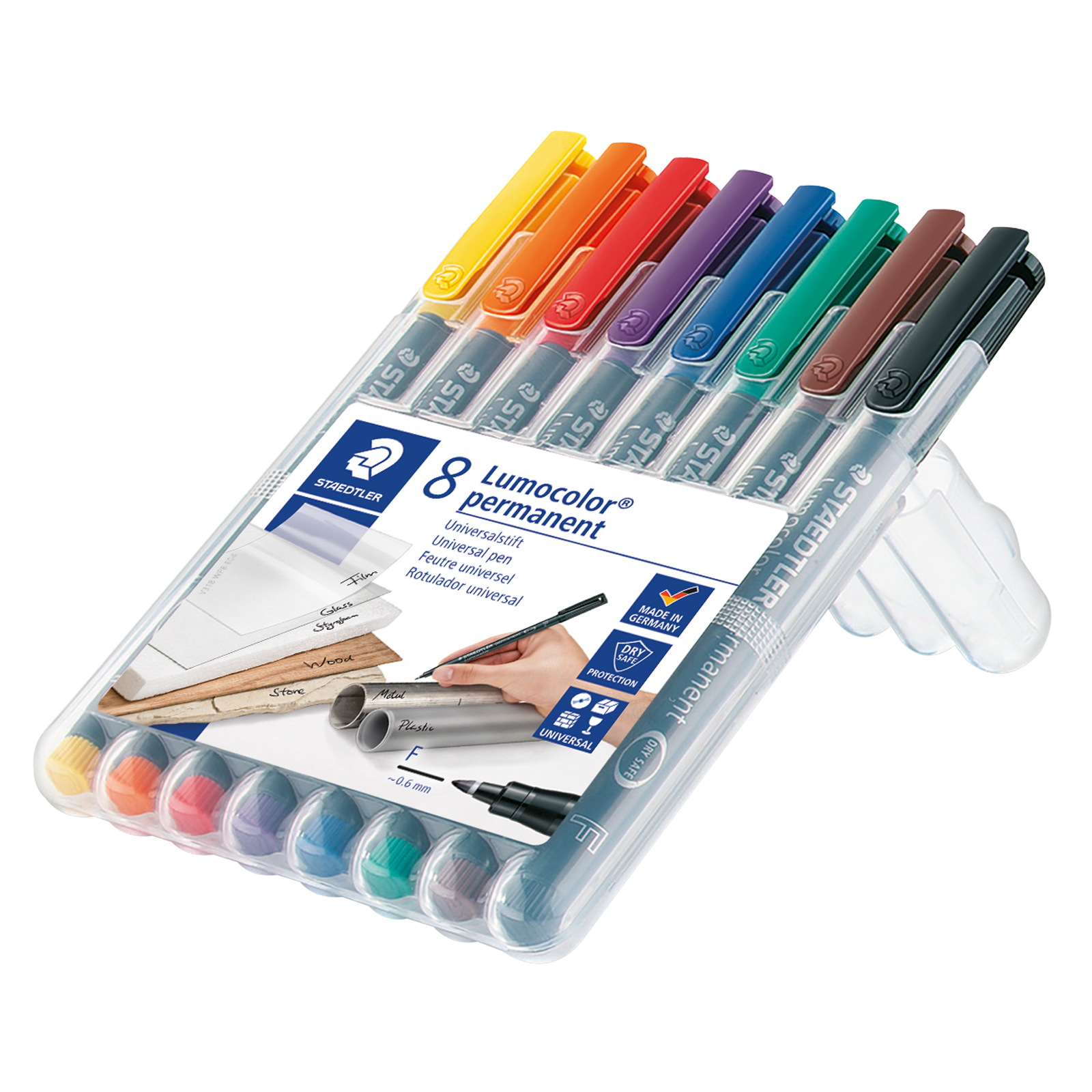 318-WP8 STAEDTLER-Mars Marqueur Lumocolor Fin Permanent Édition Limitée Sous Carte