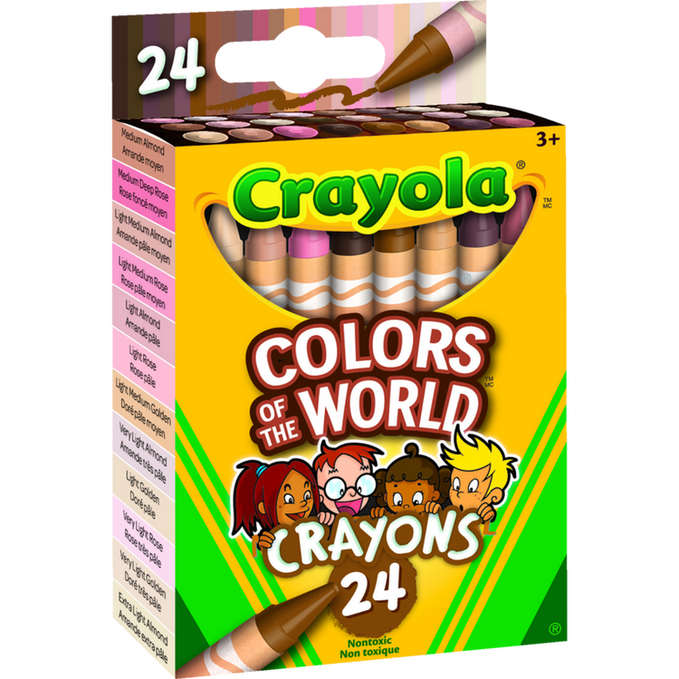 24 Crayons Couleurs du Monde