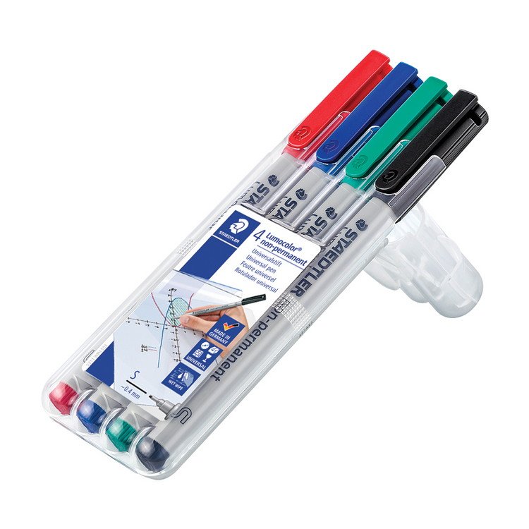 311-WP4 STAEDTLER-Mars Limited MARQUEUR LUMO. EXTRA-FIN LAVABLE SOUS CARTE
