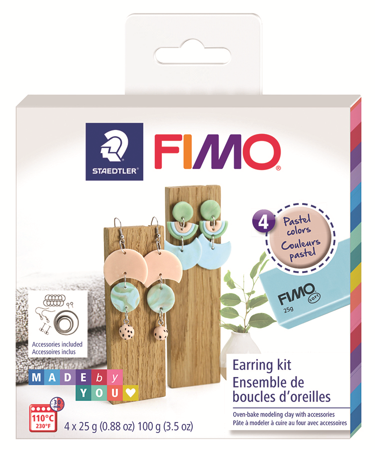 Set FIMO de création de bijoux - Kit Boucles d'oreilles, Pâte à modeler