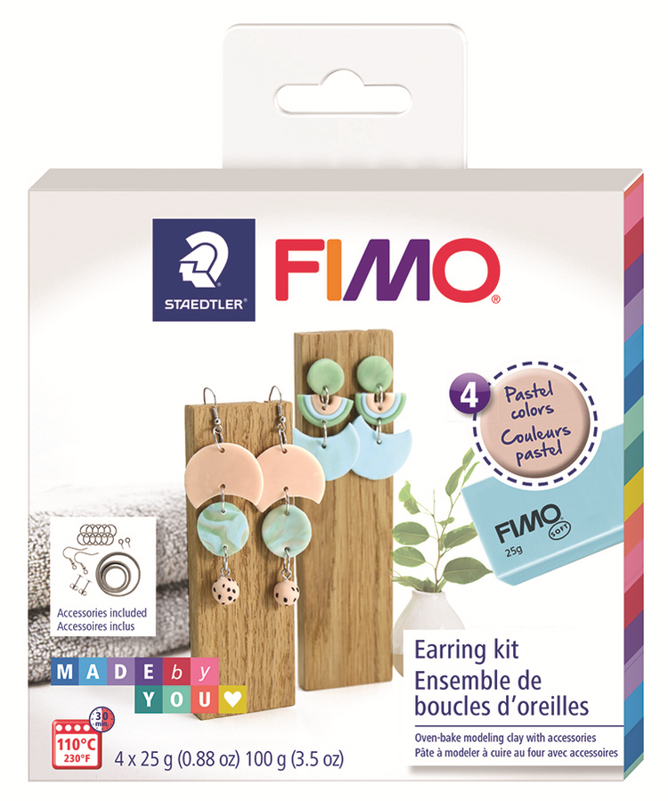 Set FIMO de création de bijoux - Kit Boucles d'oreilles, Pâte à modeler