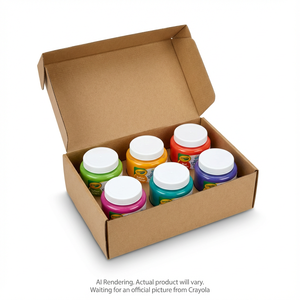 6 pots de peinture de 59 ml – Couleurs vives