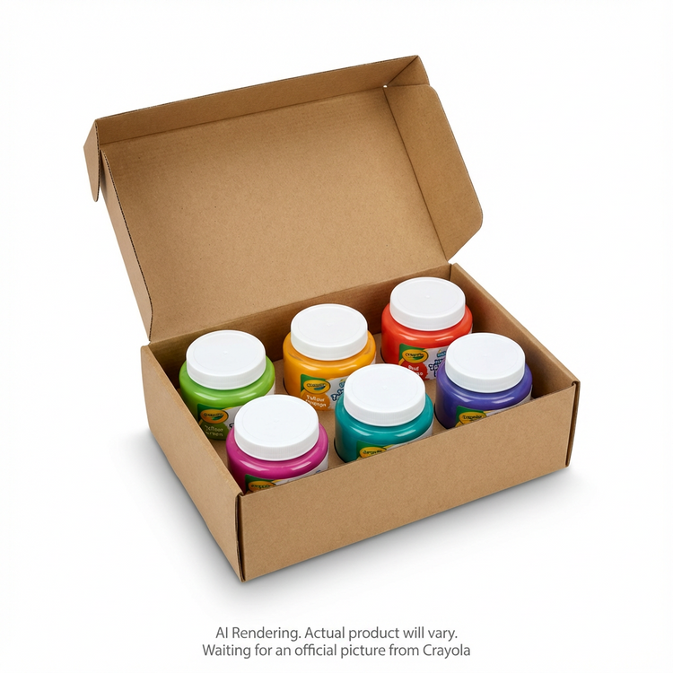 6 pots de peinture de 59 ml – Couleurs vives