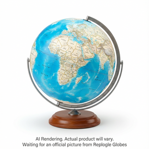 National Geographic Nicollet Globe Terrestre Lumineux de Bureau, Océan Bleu, Diamètre 16"/40,5 cm (Anglais)