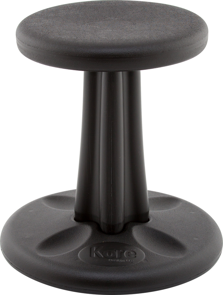 Tabouret oscillant Kore 36 cm, Noir