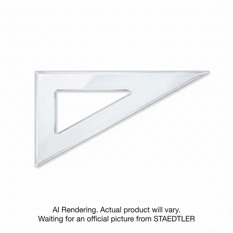 Équerre acrylique transparente 10'' 30/60 hp