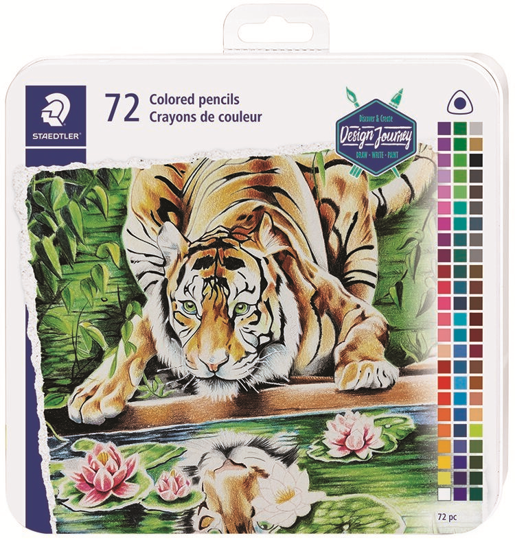 Crayon de couleur triangulaire, mine 3 mm, 72 pièces; FSC 100%