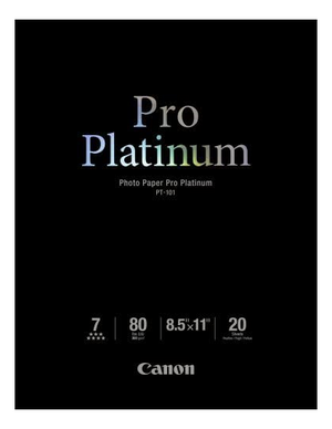 PT-101 Papier Photo Pro Platinum 8,5 x 11 po (20 feuilles/paquet)