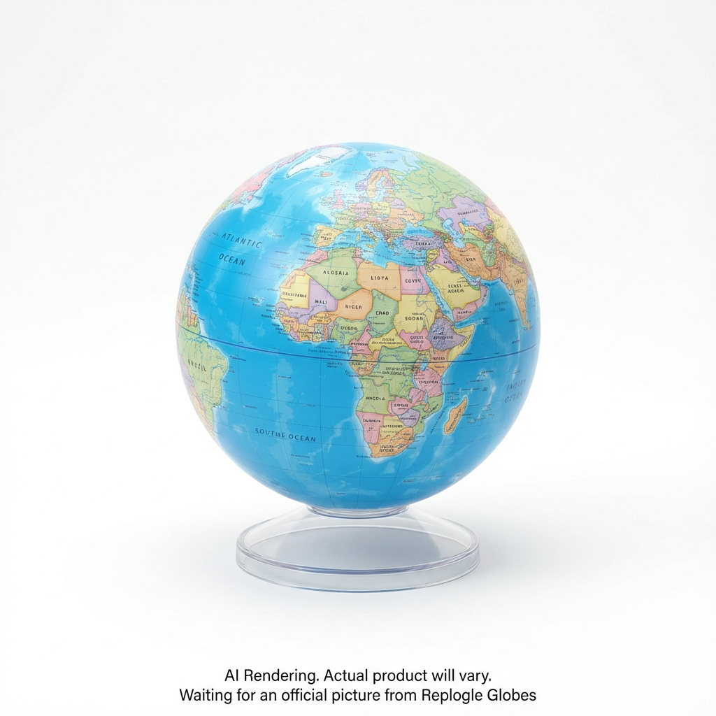 Globe de Bureau Apollo Océan Bleu de 9"/22,9 cm de diamètre (Anglais)