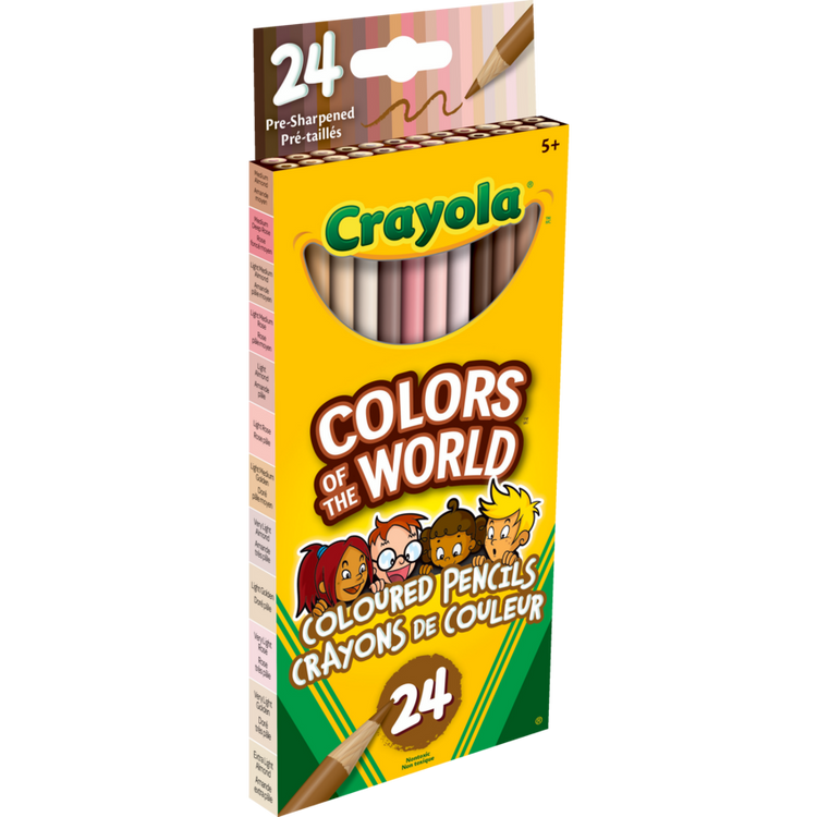 24 Crayons de couleur Les Couleurs du Monde