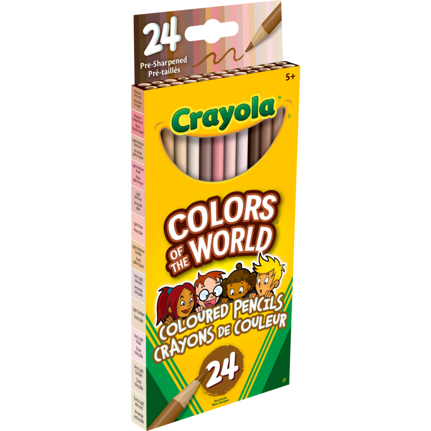 24 Crayons de couleur Les Couleurs du Monde