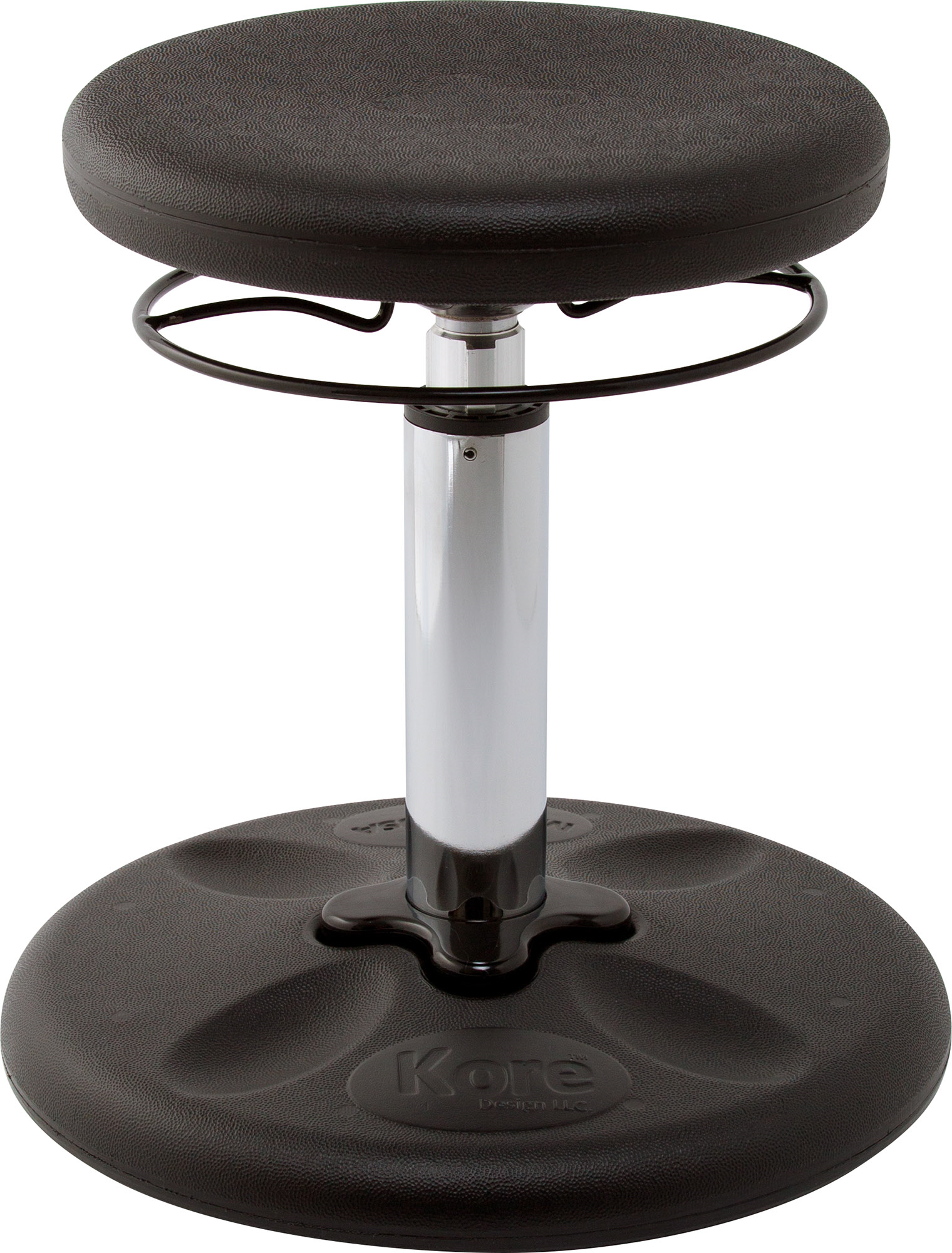 Tabouret oscillant ajustable Kore 42-61 cm, Noir