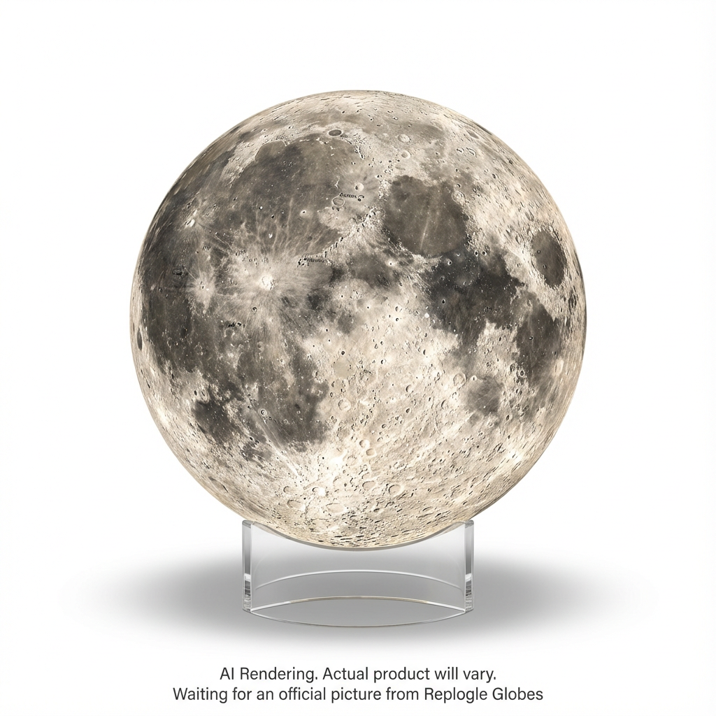 National Geographic Globe Lunaire 12 po/30 cm de diamètre Globe de Bureau Illuminé (Anglais)