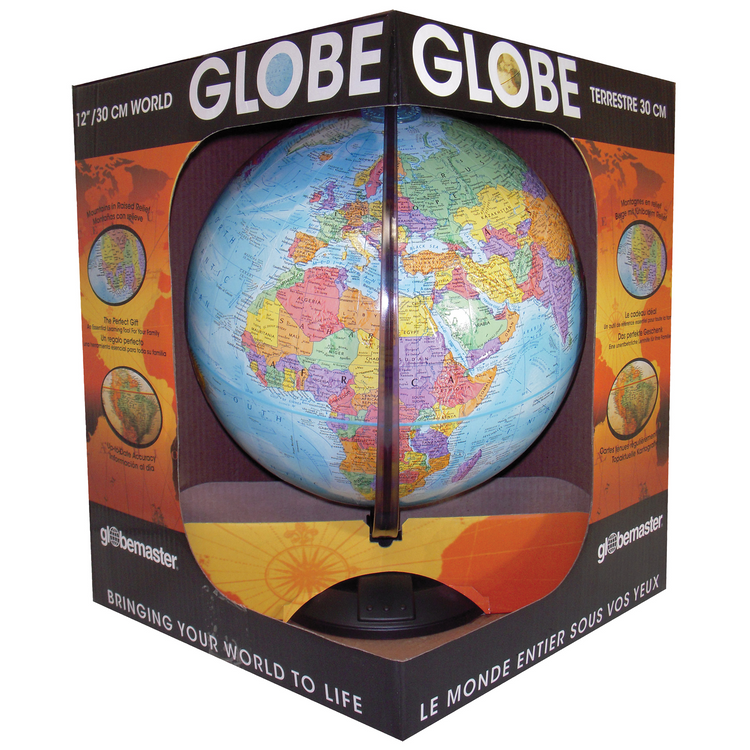 Globemaster - Globe de Bureau Océan Bleu de 12"/30 cm de Diamètre