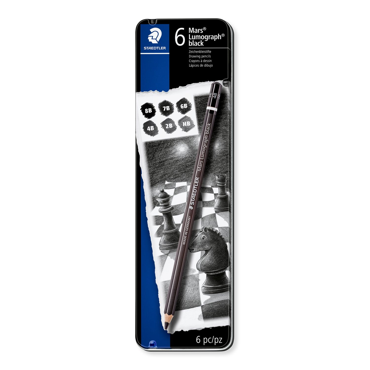 Crayon Lumograph noir x6 100% PEFC