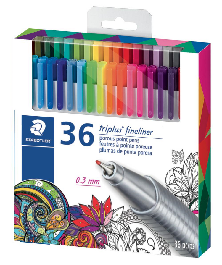 Stylo Fineliner Triplus Super Fin 36 pièces