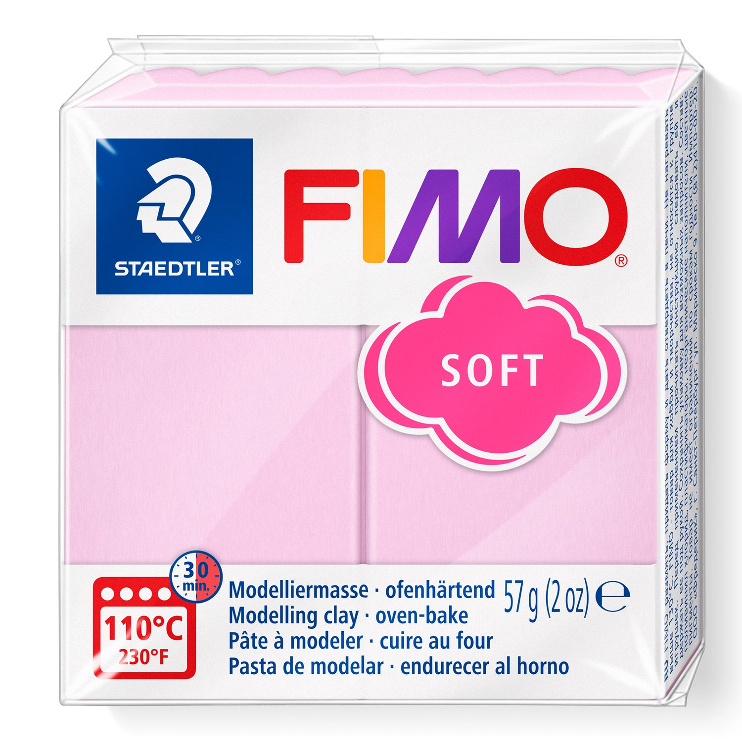 Pâte à modeler Fimo Soft Rose clair 57g (2 oz)