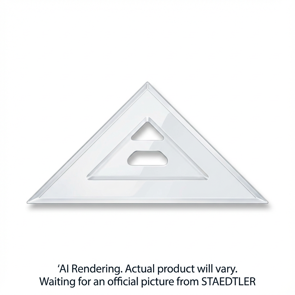 Équerre transparente en acrylique 30 cm 45/90