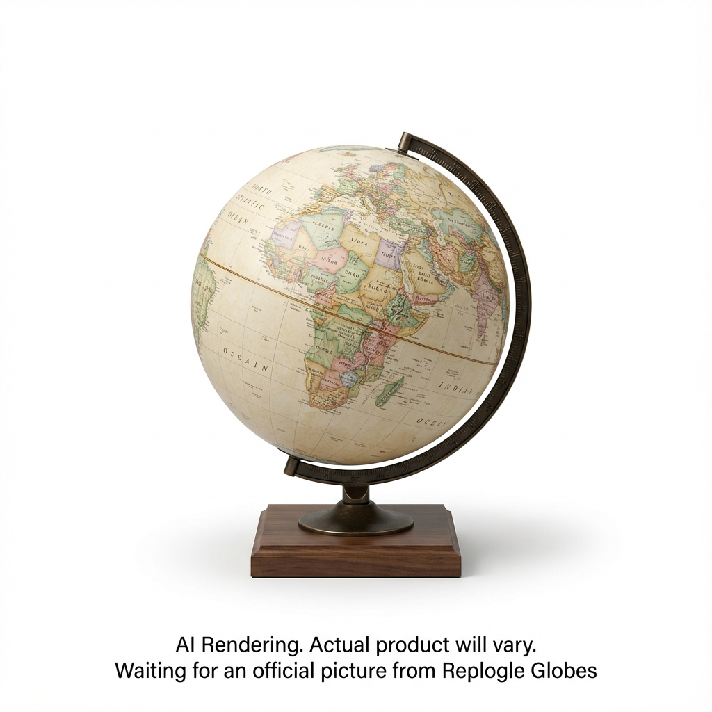 Carlyle Globe de Bureau Lumineux Océan Antique de 12"/30cm de Diamètre (Anglais)
