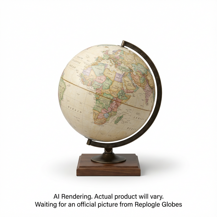 Carlyle Globe de Bureau Lumineux Océan Antique de 12"/30cm de Diamètre (Anglais)